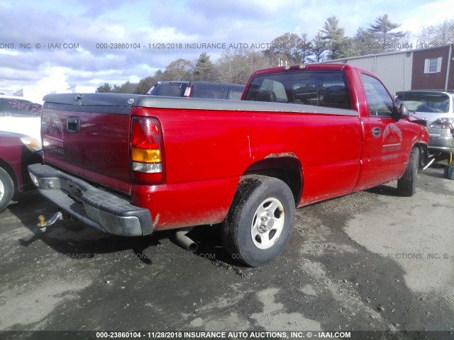 1GCEC14W0YE319639 - 2000 CHEVROLET SILVERADO C1500 RED photo 4