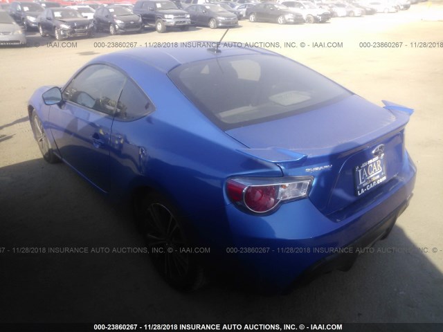 JF1ZCAC19E9606009 - 2014 SUBARU BRZ 2.0 LIMITED BLUE photo 3