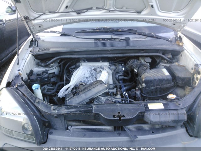 KM8JN72D45U125402 - 2005 HYUNDAI TUCSON GLS/LX SILVER photo 10