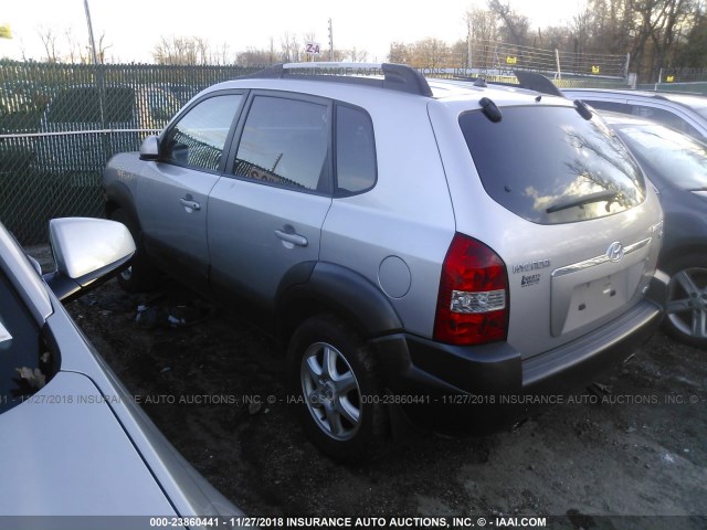 KM8JN72D45U125402 - 2005 HYUNDAI TUCSON GLS/LX SILVER photo 3