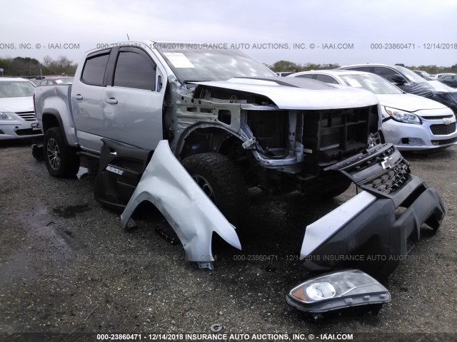 1GCGTEEN8J1103623 - 2018 CHEVROLET COLORADO ZR2 SILVER photo 1