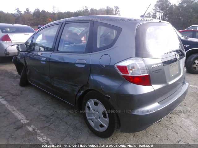 JHMGE8H34DC006853 - 2013 HONDA FIT GRAY photo 3