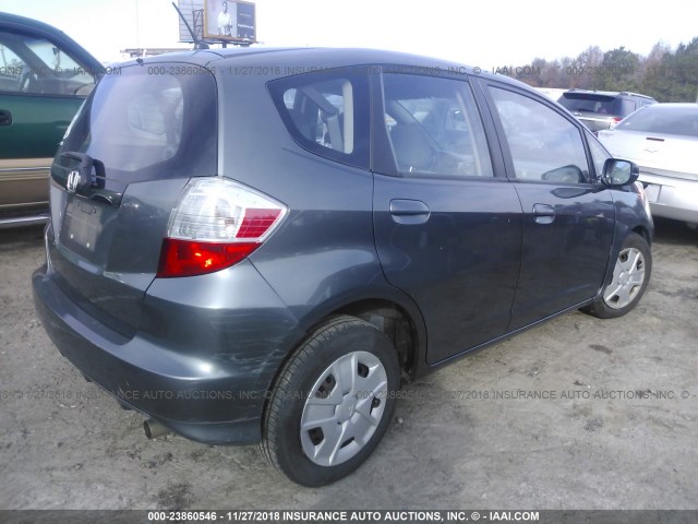 JHMGE8H34DC006853 - 2013 HONDA FIT GRAY photo 4