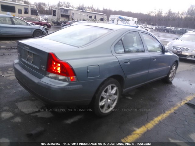 YV1RH59H242323301 - 2004 VOLVO S60 2.5T TURQUOISE photo 4