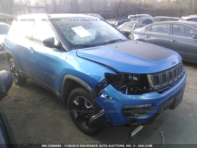 3C4NJDDB7JT210508 - 2018 JEEP COMPASS TRAILHAWK BLUE photo 1