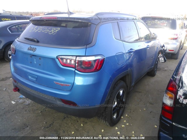 3C4NJDDB7JT210508 - 2018 JEEP COMPASS TRAILHAWK BLUE photo 4