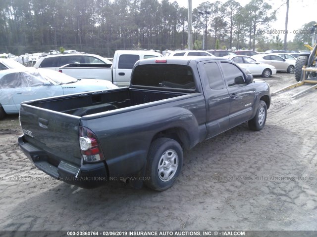 5TFTX4CN5BX004546 - 2011 TOYOTA TACOMA ACCESS CAB ნაცრისფერი ფოტო 4