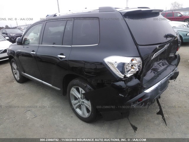 5TDDK3EH5DS214948 - 2013 TOYOTA HIGHLANDER LIMITED BLACK photo 3