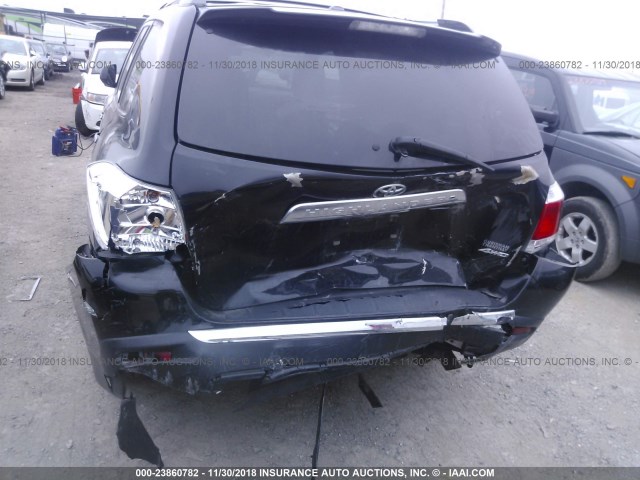 5TDDK3EH5DS214948 - 2013 TOYOTA HIGHLANDER LIMITED BLACK photo 6