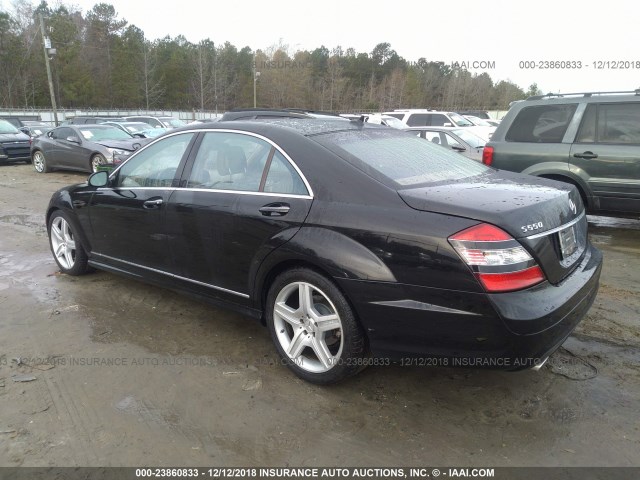 WDDNG71X28A226008 - 2008 MERCEDES-BENZ S 550 BLACK photo 3