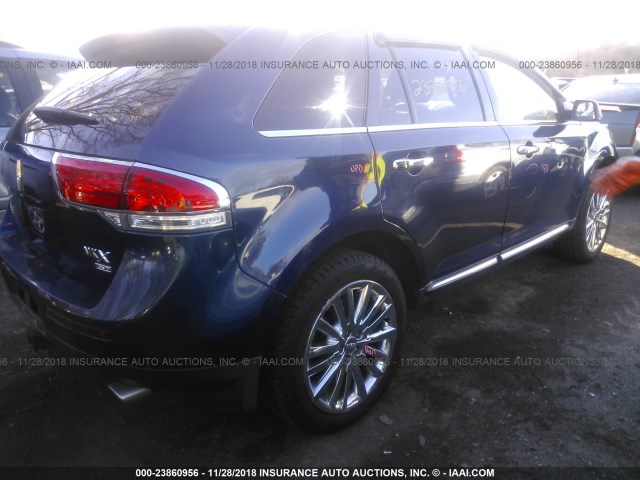 2LMDJ8JK1CBL16197 - 2012 LINCOLN MKX BLUE photo 4