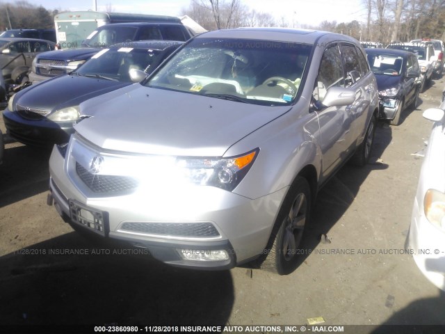 2HNYD2H35DH522281 - 2013 ACURA MDX TECHNOLOGY SILVER photo 2