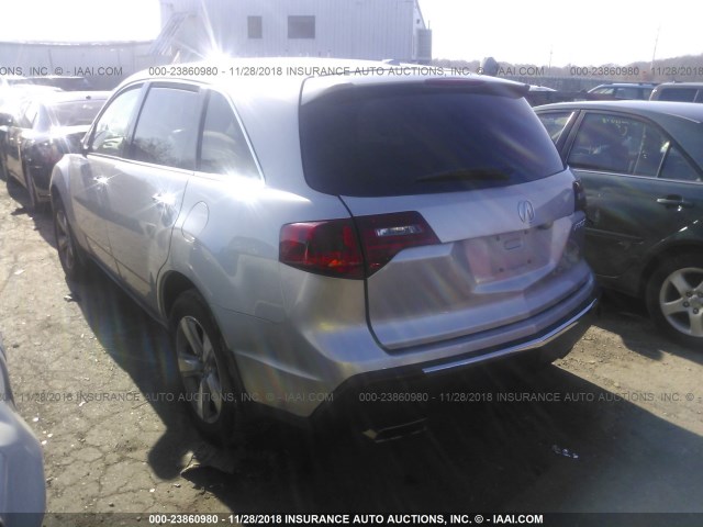 2HNYD2H35DH522281 - 2013 ACURA MDX TECHNOLOGY SILVER photo 3
