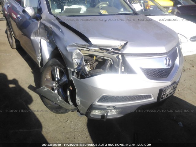 2HNYD2H35DH522281 - 2013 ACURA MDX TECHNOLOGY SILVER photo 6
