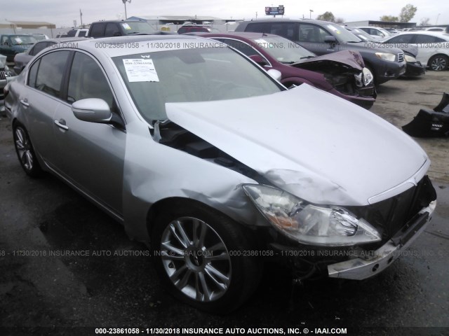 KMHGC46F89U044130 - 2009 HYUNDAI GENESIS 4.6L SILVER photo 1