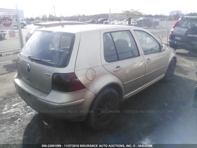 9BWGR61JX54010782 - 2005 VOLKSWAGEN GOLF GLS TDI GOLD photo 4