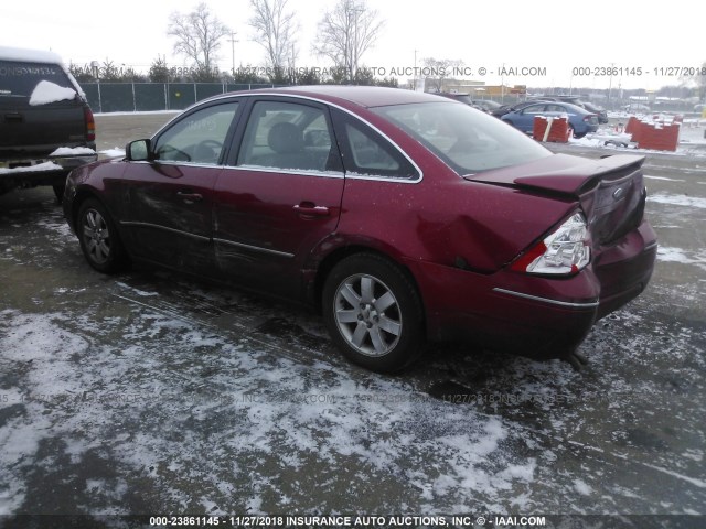 1FAHP24185G145434 - 2005 FORD FIVE HUNDRED SEL RED photo 3