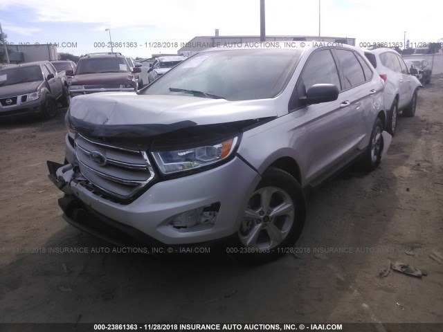 2FMPK3G98JBC58289 - 2018 FORD EDGE SE SILVER photo 2