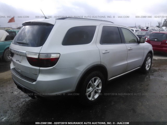 1C4SDJDT0CC117541 - 2012 DODGE DURANGO CREW SILVER photo 4