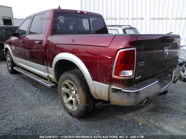 1C6RR7NT3FS739957 - 2015 RAM 1500 LARAMIE BURGUNDY photo 3