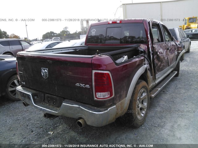 1C6RR7NT3FS739957 - 2015 RAM 1500 LARAMIE BURGUNDY photo 4