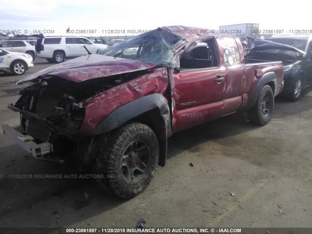 5TEUU42N67Z402797 - 2007 TOYOTA TACOMA ACCESS CAB წითელი ფოტო 2
