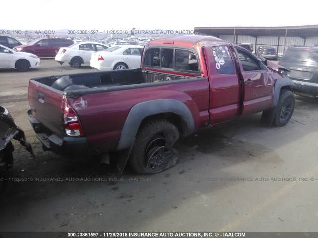 5TEUU42N67Z402797 - 2007 TOYOTA TACOMA ACCESS CAB წითელი ფოტო 4