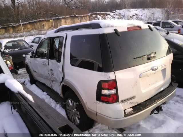 1FMEU74828UA27719 - 2008 FORD EXPLORER EDDIE BAUER WHITE photo 3