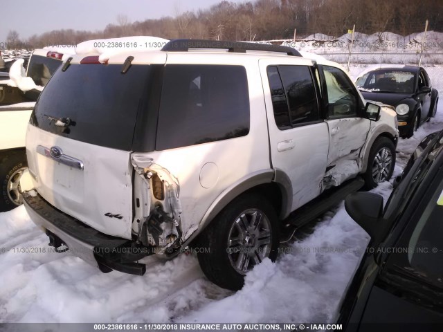 1FMEU74828UA27719 - 2008 FORD EXPLORER EDDIE BAUER WHITE photo 4