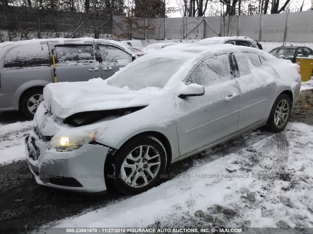 1G11C5SL1EF284803 - 2014 CHEVROLET MALIBU 1LT SILVER photo 2