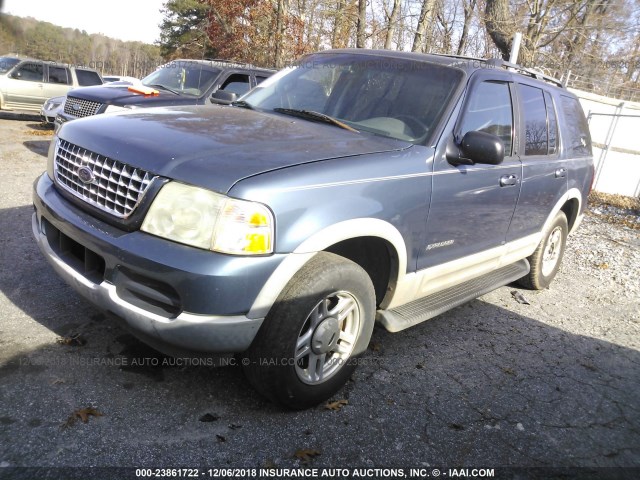 1FMZU63EX2UA13996 - 2002 FORD EXPLORER XLT BLUE photo 2