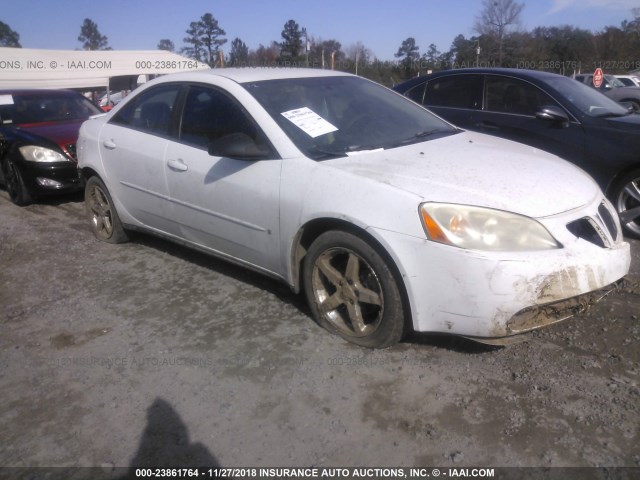 1G2ZG58NX74225078 - 2007 PONTIAC G6 SE WHITE photo 1