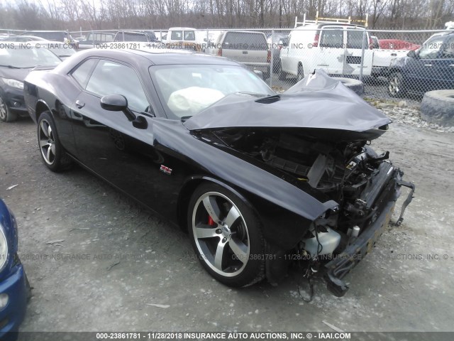 2C3CDYCJ4DH587636 - 2013 DODGE CHALLENGER SRT-8 BLACK photo 1