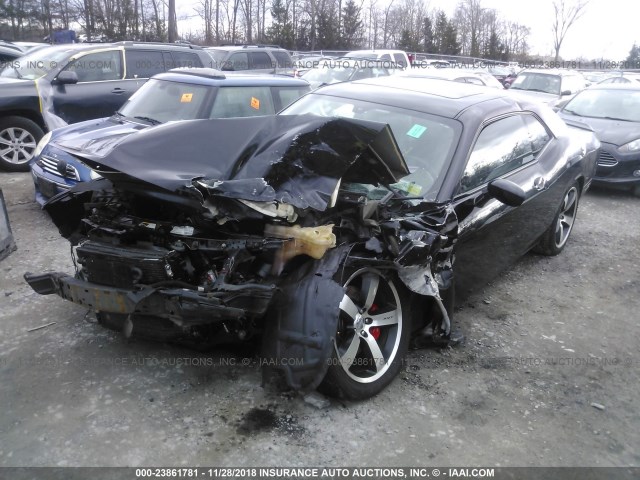 2C3CDYCJ4DH587636 - 2013 DODGE CHALLENGER SRT-8 BLACK photo 2