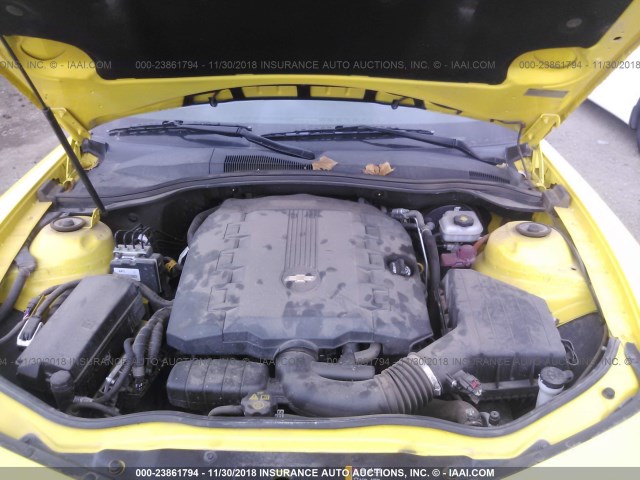 2G1FB1E33F9181874 - 2015 CHEVROLET CAMARO LS YELLOW photo 10