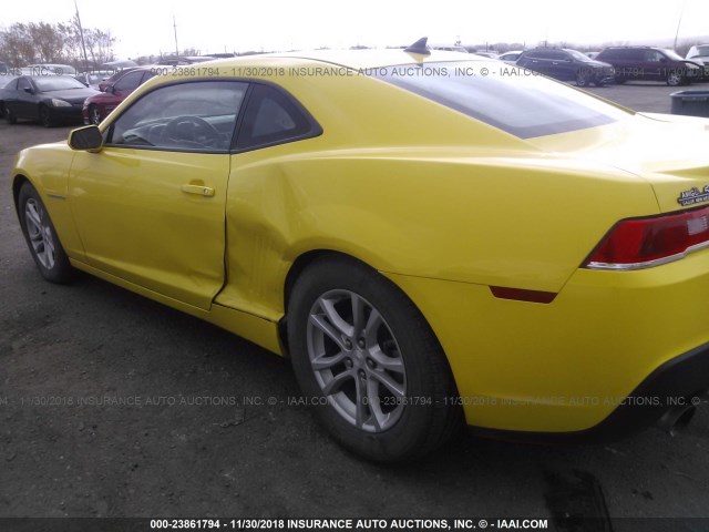 2G1FB1E33F9181874 - 2015 CHEVROLET CAMARO LS YELLOW photo 6