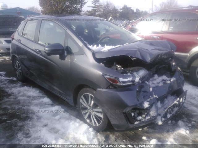 JHMGK5H85HS000686 - 2017 HONDA FIT EX/EXL GRAY photo 1