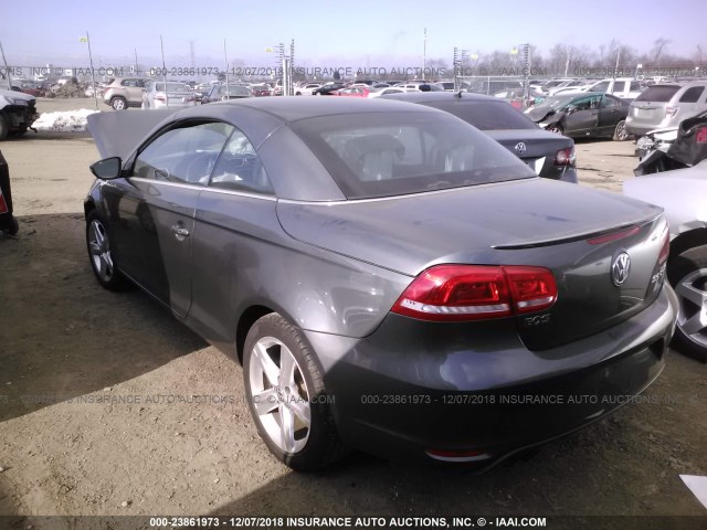 WVWFW7AH5CV019219 - 2012 VOLKSWAGEN EOS LUX/EXECUTIVE GRAY photo 3