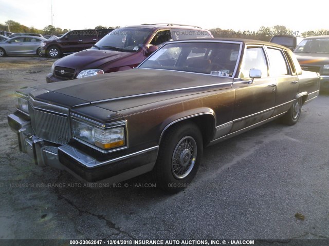 1G6DW54Y1LR715997 - 1990 CADILLAC BROUGHAM BROWN photo 2