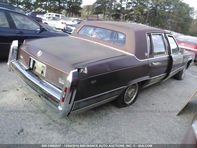 1G6DW54Y1LR715997 - 1990 CADILLAC BROUGHAM BROWN photo 4