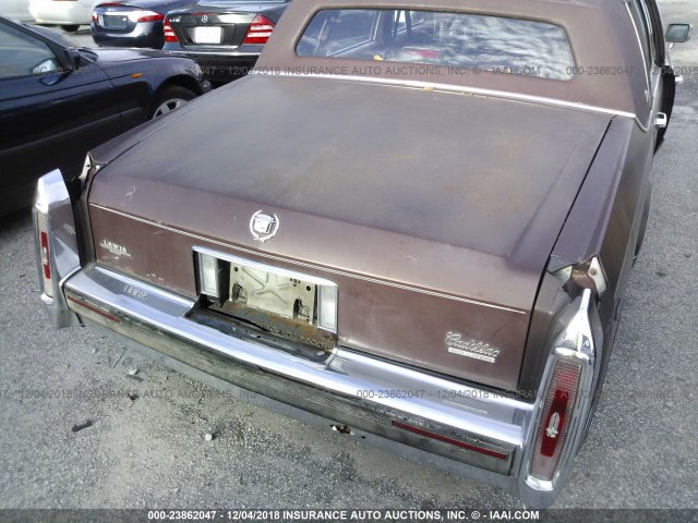 1G6DW54Y1LR715997 - 1990 CADILLAC BROUGHAM BROWN photo 6