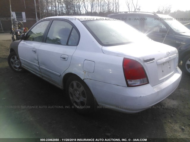 KMHDN45D22U424468 - 2002 HYUNDAI ELANTRA GLS/GT WHITE photo 3