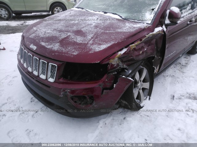 1C4NJCEAXGD774247 - 2016 JEEP COMPASS LATITUDE MAROON photo 6