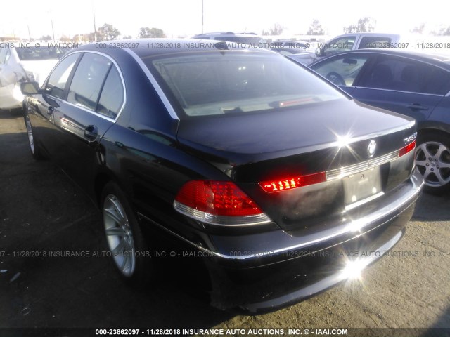 WBAGN63442DR06940 - 2002 BMW 745 LI BLACK photo 3