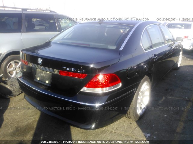 WBAGN63442DR06940 - 2002 BMW 745 LI BLACK photo 4