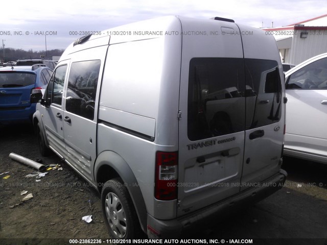 NM0LS6AN4CT086806 - 2012 FORD TRANSIT CONNECT XL SILVER photo 3