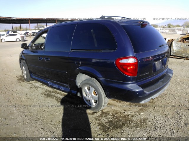 2D4GP44L25R500604 - 2005 DODGE GRAND CARAVAN SXT BLUE photo 3