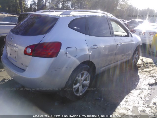 JN8AS58V18W405731 - 2008 NISSAN ROGUE S/SL SILVER photo 4