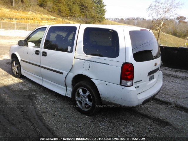 1GBDV13W58D206237 - 2008 CHEVROLET UPLANDER INCOMPLETE WHITE photo 3