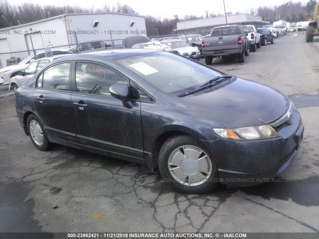 JHMFA36248S004536 - 2008 HONDA CIVIC HYBRID BLUE photo 1